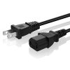 TNP 2 Prong AC Power Cable Cord for Xbox 360 E / Slim / Pro Compatible with PS4 Pro, Xbox One Original - Replacement 2 Prong Power Cord (6 feet)