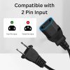 TNP 2 Prong AC Power Cable Cord for Xbox 360 E / Slim / Pro Compatible with PS4 Pro, Xbox One Original - Replacement 2 Prong Power Cord (6 feet) - Image 4