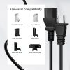 TNP 2 Prong AC Power Cable Cord for Xbox 360 E / Slim / Pro Compatible with PS4 Pro, Xbox One Original - Replacement 2 Prong Power Cord (6 feet) - Image 5
