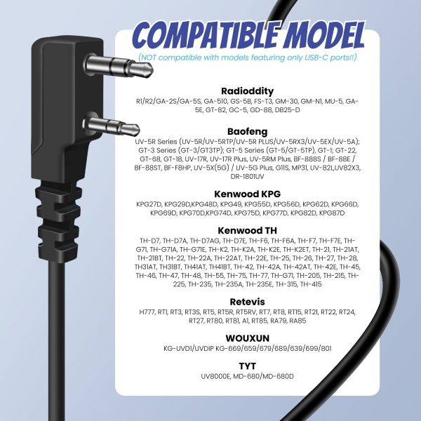 TNP FTDI Programming Cable for Baofeng, Kenwood Radios (3 FT) - Easy Setup Universal USB Chirp Programming Cable Compatible with UV-5R, UV-82HP, 5RM, 5RX, K5PLUS, BF-F8HP, BF-888S, TK3107 and More - Image 6