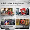 TNP Protective Case for iPad Air 13 Inch M2 6th 2024 & iPad Pro 12.9" 6th/5th/4th/3rd Gen (2022 2021 2020 2018) - Shockproof Cover w/ Pencil Holder, Handle, Adjustable Stand & Shoulder Strap, Red - Image 9