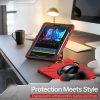 TNP Protective Case for iPad Air 13 Inch M2 6th 2024 & iPad Pro 12.9" 6th/5th/4th/3rd Gen (2022 2021 2020 2018) - Shockproof Cover w/ Pencil Holder, Handle, Adjustable Stand & Shoulder Strap, Red - Image 11
