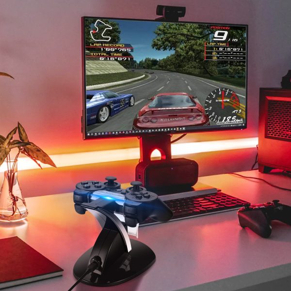 TNP Compatible with PS3 Controller Charger Stand for Sony Playstation 3 Controller compatible with Dualshock 3 Charging, 2 Tier Docking Station Stand and 2 USB PS3 Cable ports with LED Indicators - Image 7