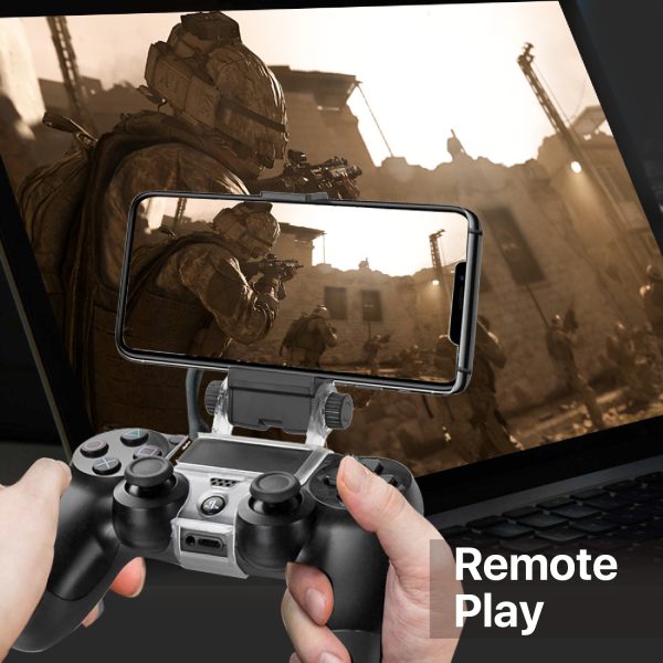 TNP PS4 Controller Phone Clip Holder Clamp Mount Bracket for compatible with PlayStation 4 PS4 Dual Shock Wireless Controller [for Playstation 4] for iPhone 11 Pro, 11 Pro Max, 11, Xs, Xs Max, X, 8 - Image 5