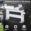 TNP for Starlink Router Mount Gen 3 - Space Saving Mounting Kit for Starlink Wall Mount V3 Mesh WiFi Router & Power Supply - 2-in-1 Wall Bracket Internet Kit Holder for Home & Office Use - Image 5