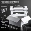 TNP for Starlink Router Mount Gen 3 - Space Saving Mounting Kit for Starlink Wall Mount V3 Mesh WiFi Router & Power Supply - 2-in-1 Wall Bracket Internet Kit Holder for Home & Office Use - Image 8
