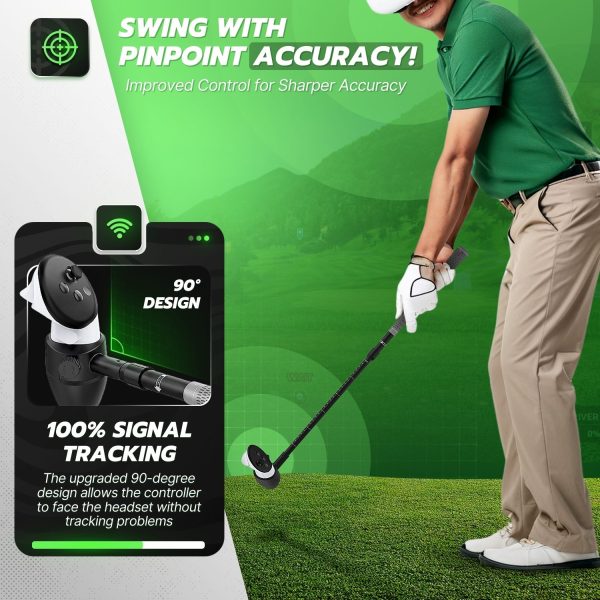 TNP VR Golf Club Attachment for Meta Quest 3,3s, 2, Pro - VR Golf Club Handle Compatible with Oculus Quest 3, 3s, 2, Pro - Adjustable, Non-Slip Design with Precision Tracking - Image 5
