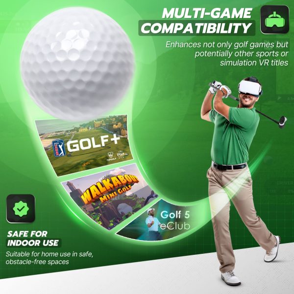 TNP VR Golf Club Attachment for Meta Quest 3,3s, 2, Pro - VR Golf Club Handle Compatible with Oculus Quest 3, 3s, 2, Pro - Adjustable, Non-Slip Design with Precision Tracking - Image 6