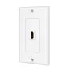 TNP HDMI Wall Plate (1 Port, White) HDMI Face Plate Socket Insert Jack Outlet Panel Mount Support 4K 60Hz HDR ARC/eARC Full HD 3D Ethernet High Speed Cable Extension Coupler f/ Projector & Home - Image 3