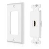 TNP HDMI Wall Plate (1 Port, White) HDMI Face Plate Socket Insert Jack Outlet Panel Mount Support 4K 60Hz HDR ARC/eARC Full HD 3D Ethernet High Speed Cable Extension Coupler f/ Projector & Home - Image 4