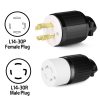 TNP NEMA L14 30 Female Plug 4 Prong Plug Lock Socket, 30 Amp Twistlock Receptacle Adapter 125/250V 3 Pole 4 Wire Grounding Industrial Grade for Generator, Transfer Switches, RV Trailer - Image 2