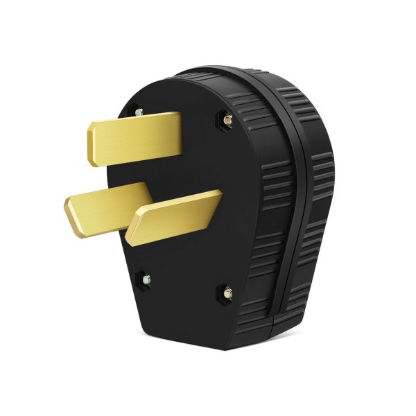 TNP Nema 10-50 50 Amp Male Plug Replacement 30/50A 125/250V UL Listed Angle Connector Adapter for Heavy Duty Dryer Plug, Ranger, and Welder Replacement Outlet