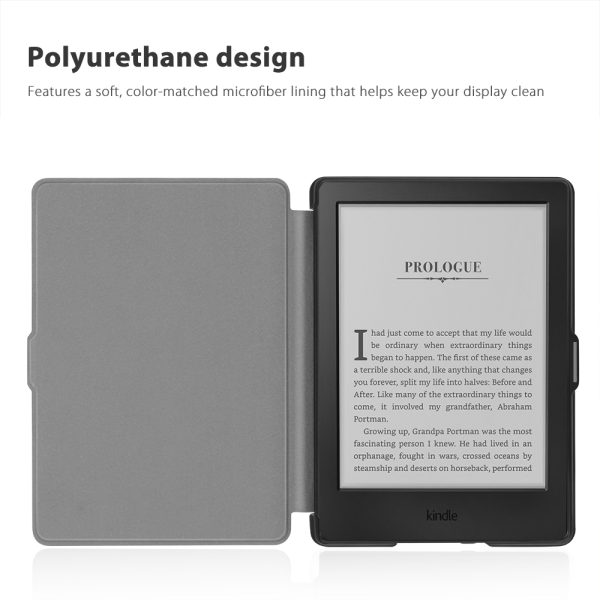 TNP Case for Kindle 8th Generation - Slim & Light Smart Cover Case with Auto Sleep & Wake for Amazon Kindle E-reader 6" Display, 8th Generation 2016 Release (Black) - Image 5