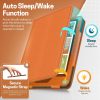 TNP Stand Case for Kindle Paperwhite 12th Generation 2024 / Kindle Colorsoft Signature Edition with Hand Strap & Card Slot - 7" PU Leather Protective Folio Cover with Auto Wake/Sleep, Orange - Image 4