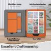 TNP Stand Case for Kindle Paperwhite 12th Generation 2024 / Kindle Colorsoft Signature Edition with Hand Strap & Card Slot - 7" PU Leather Protective Folio Cover with Auto Wake/Sleep, Orange - Image 6