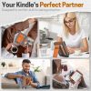 TNP Stand Case for Kindle Paperwhite 12th Generation 2024 / Kindle Colorsoft Signature Edition with Hand Strap & Card Slot - 7" PU Leather Protective Folio Cover with Auto Wake/Sleep, Orange - Image 9