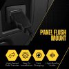 TNP USB Flush Mount Cable w/ Buckle (Square)- Dashboard Panel Dash Mount 1 Port USB Socket Plug Jack Connector Extension Wire Cord Water Resistant Male to Female (1.8M / 6FT) - Image 5