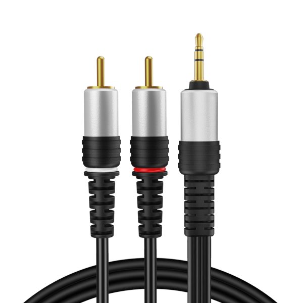 TNP 3.5mm to RCA Audio Cable - 6 Feet Gold Plated HiFi Sound Aux to RCA Cable   Male to Male Stereo Audio Adapter Cable - 1/8 to RCA Stereo Cable for Smartphones, TV, Car Audio, Stereo Sound System - Image 6