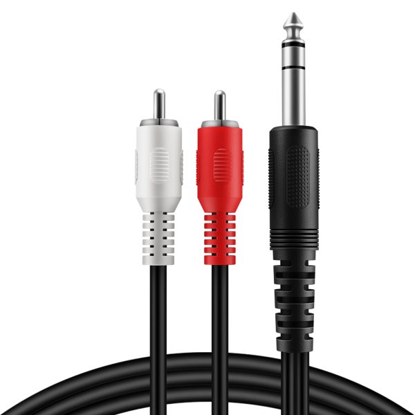 TNP Premium 1/4 Inch (6.35mm) TRS to Dual RCA Cable 3 Feet Balanced TRS Cable 1/4 Inch to 2 RCA Y Splitter, Red and White Male RCA to 1/4 Adapter Headphone Jack - Image 6