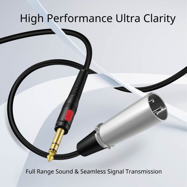 TNP Male XLR to 1/4 Inch TRS Cable (25 FT) - Balanced 6.35mm Quarter Inch to XLR Male Audio Stereo Interconnect Gold Plated Patch Cable for Microphones, Powered Speakers, Studio Sound Consoles - Image 2