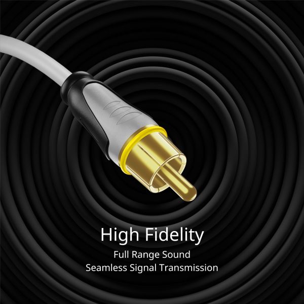TNP Premium RCA Cable 3 plus 3 RCA to RCA Male to Male AV Cable, 6 Feet RCA Composite Audio Video Cables, Coaxial Subwoofer to Video, Gold-Plated RCA Adapter Cord RCA Connector Plug - Image 4