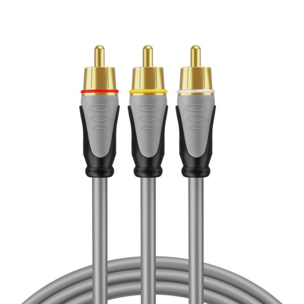 TNP Premium RCA Cable 3 plus 3 RCA to RCA Male to Male AV Cable, 6 Feet RCA Composite Audio Video Cables, Coaxial Subwoofer to Video, Gold-Plated RCA Adapter Cord RCA Connector Plug - Image 6