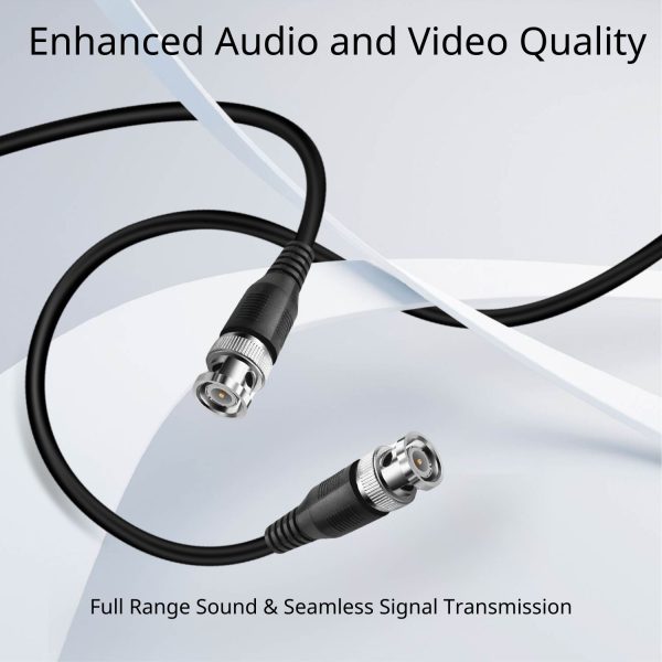 TNP SDI Cable Connectors RG6 Coaxial Cable Male to Male - Heavy Shielding, BNC to BNC Cord Connectors, HD SDI BNC Cable, Long Cable Cord, 75 Ohm Cable, 25FT - Image 2