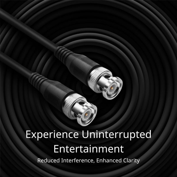 TNP SDI Cable Connectors RG6 Coaxial Cable Male to Male - Heavy Shielding, BNC to BNC Cord Connectors, HD SDI BNC Cable, Long Cable Cord, 75 Ohm Cable, 25FT - Image 4
