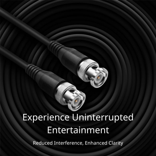 TNP SDI Cable Connectors RG6 Coaxial Cable Male to Male - Heavy Shielding, BNC to BNC Cord Connectors, HD SDI BNC Cable, Long Cable Cord, 75 Ohm Cable, 35FT - Image 4