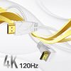 TNP 4K HDMI Cable Right Angle 270 Degree (6FT) - White High Speed 18GBPs HDMI Wire Cord 4K 60Hz HDR 2K 2160p 1080p 1440p 3D ARC/eARC Ethernet For Video Gaming Xbox One X PS 4 Pro & Apple TV HDTV - Image 3