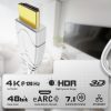 TNP 4K HDMI Cable Right Angle 270 Degree (6FT) - White High Speed 18GBPs HDMI Wire Cord 4K 60Hz HDR 2K 2160p 1080p 1440p 3D ARC/eARC Ethernet For Video Gaming Xbox One X PS 4 Pro & Apple TV HDTV - Image 4