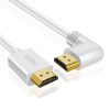 TNP HDMI Cable Left Angle 90 Degree (15 FT) - White High Speed HDMI 2.0 Cord,Supports UHD 4K 60hz 2K 2160p Full HD 1080p Quad HD 1440p 3D ARC/eARC Ethernet For Xbox One X / S PS 4 Pro / Slim & HDTV - Image 2