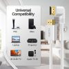 TNP HDMI Cable Left Angle 90 Degree (15 FT) - White High Speed HDMI 2.0 Cord,Supports UHD 4K 60hz 2K 2160p Full HD 1080p Quad HD 1440p 3D ARC/eARC Ethernet For Xbox One X / S PS 4 Pro / Slim & HDTV - Image 7