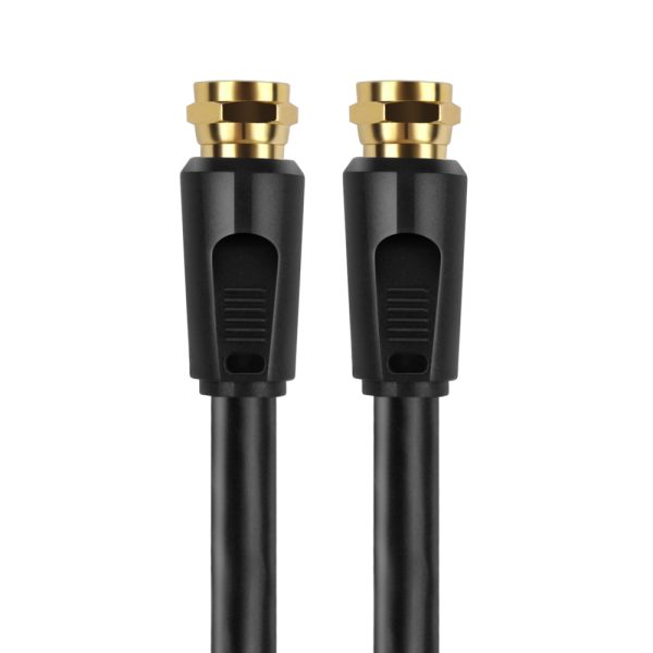 TNP Coaxial Cable Connector F Type - Gold Plated RG6 Coax Cable Cord for TV Antenna, Satellite Receivers, Cable Modem - Quad Shielded Coaxial Cable 20IN Extender Adapter for Indoor and Outdoor Use - Image 4