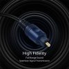 TNP Digital Optical Audio Cable 50 Feet S/PDIF Fiber Optic Cable Toslink TV Optical Cable for Soundbar, Home Theater, Speaker Wire, TV, PS4, Xbox Male to Male Gold Connectors & Strain-Relief Cord| - Image 4