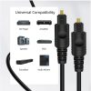 TNP Digital Optical Audio Cable 50 Feet S/PDIF Fiber Optic Cable Toslink TV Optical Cable for Soundbar, Home Theater, Speaker Wire, TV, PS4, Xbox Male to Male Gold Connectors & Strain-Relief Cord| - Image 5