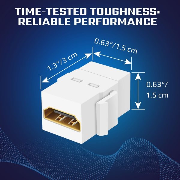 TNP 4K HDMI Keystone Jack Insert - High-Speed Keystone HDMI Definition, Snap-In HDMI Jack Insert for Standard Keystone Wall Plates, 4K HDMI Keystone Wall Plate Insert with Gold-Plated Connectors - Image 8