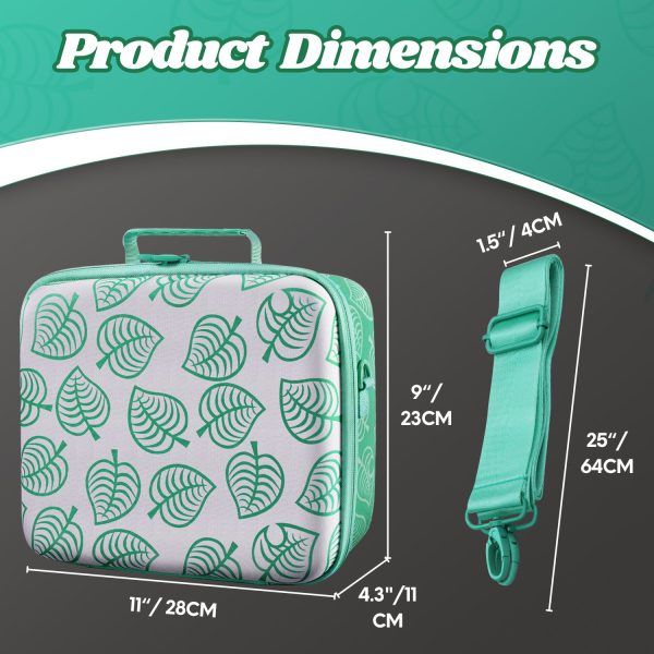 TNP Storage Case with 2-in1 Portable Travel Carry Cover for Nintendo Switch New Horizon Animal Leaf Crossing Hard Shell EVA Material Pouch Traveler Deluxe, Joy-Con Controller, Game Card Holders - Image 7