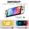 TNP Dockable Case for Nintendo Switch OLED Clear Case Protector - Transparent Oled Switch Skin Protective Grip Case with Screen Protector and 8 Thumb Caps for Nintendo Switch OLED Accessories 2021 - Image 2