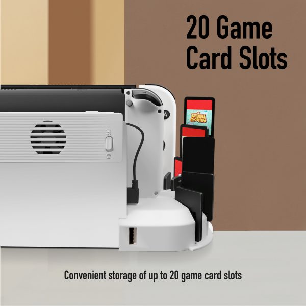 TNP Cooling Fan for Nintendo Switch and Switch OLED - External Dock Station Cooling Fan for Nintendo Switch OLED - High Speed Silent Fan Effective Heat Dissipation - USB Port Input, White - Image 7