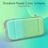 TNP Carrying Case For Nintendo Switch - Easy Carry Switch OLED Travel Case With Removable Wristlet Strap, Slim Case for Nintendo Switch with 10 Game Card Storage & 4x Thumb Grip Caps, Blue Green - Image 2