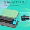 TNP Carrying Case For Nintendo Switch - Easy Carry Switch OLED Travel Case With Removable Wristlet Strap, Slim Case for Nintendo Switch with 10 Game Card Storage & 4x Thumb Grip Caps, Blue Green - Image 4