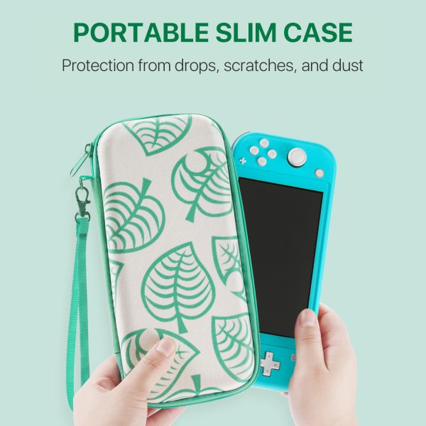 TNP Travel Case for Switch Lite New Horizon Animal Leaf Crossing Portable Carry Hard Shell EVA Material Pouch Deluxe Cover for Switch Lite Console, Joy Con Controller, Game Card Holders - Image 4