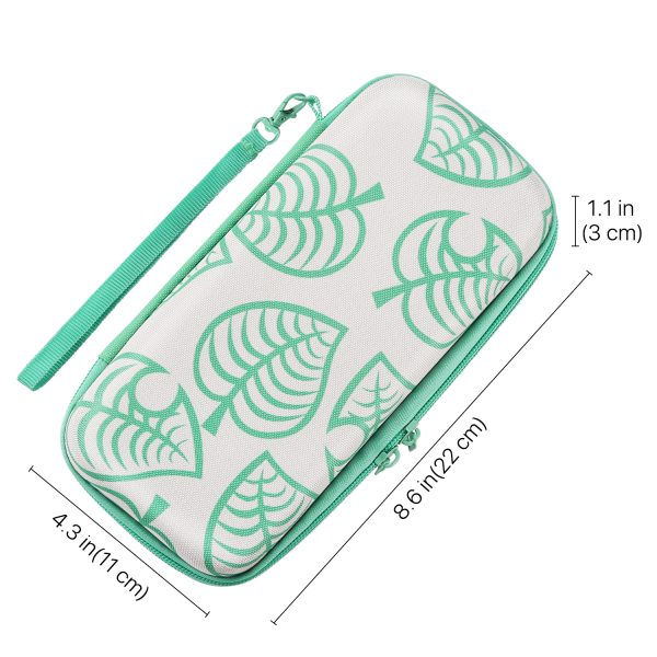 TNP Travel Case for Switch Lite New Horizon Animal Leaf Crossing Portable Carry Hard Shell EVA Material Pouch Deluxe Cover for Switch Lite Console, Joy Con Controller, Game Card Holders - Image 6
