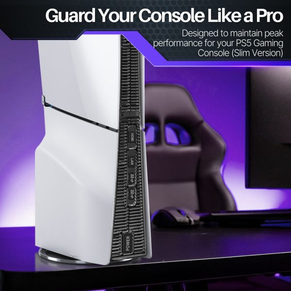 TNP Dust Cover for PS5 Slim Console - Protective Dust Filter for PS5 Slim Disc & Digital Edition -  Precision Fit Dust Prevention Plug Set Cover for Filtering Dust and Pet Hair (for PS5 SLIM ONLY) - Image 2