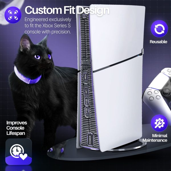 TNP Dust Cover for PS5 Slim Console - Protective Dust Filter for PS5 Slim Disc & Digital Edition -  Precision Fit Dust Prevention Plug Set Cover for Filtering Dust and Pet Hair (for PS5 SLIM ONLY) - Image 5