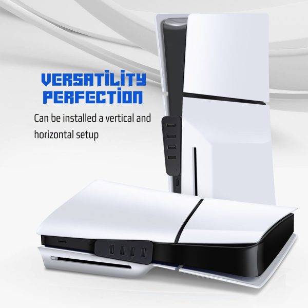 TNP 4 Port USB Hub for PS5 Slim Edition - High-Speed USB 2.0 Port Extender Adapter Accessories Expansion Hub Connector Expander for Playstation 5 Slim ONLY, Black - Image 5