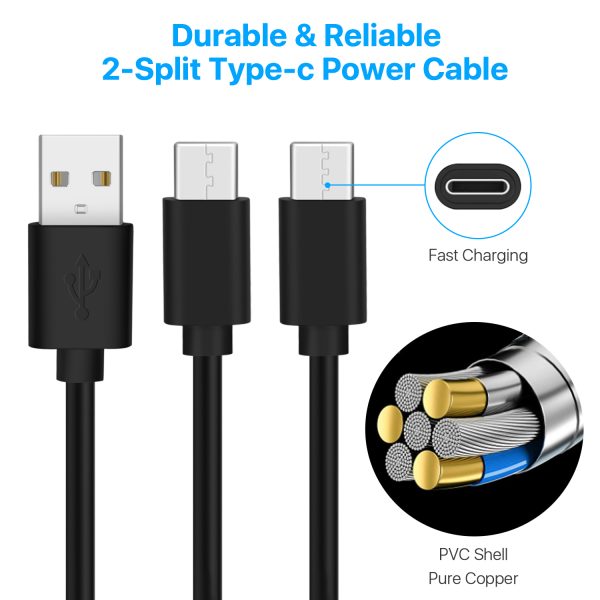 TNP Controller Charging Cord Dual Charging Cable USB-A to USB-C, Charge & Play for PS5 DualSense/ Xbox Series X/S Core Wireless / X-box One Wired Controller / Nintendo Switch Pro Controller - 10FT - Image 3