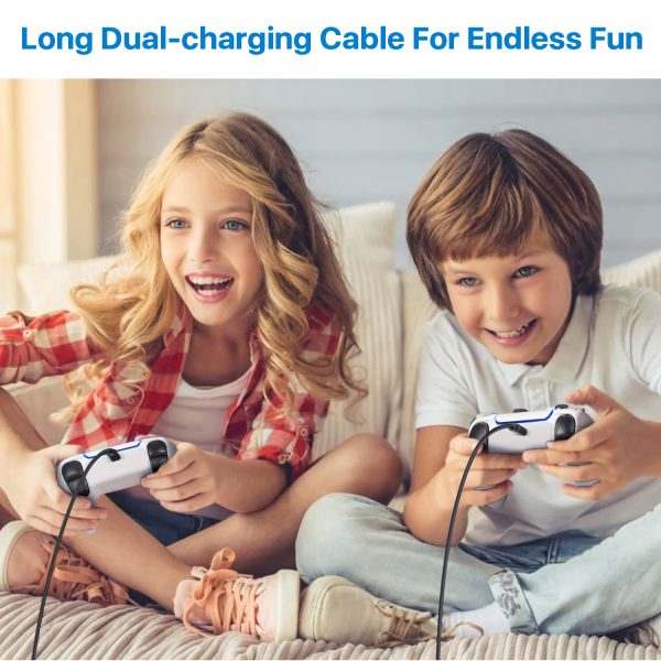 TNP Controller Charging Cord Dual Charging Cable USB-A to USB-C, Charge & Play for PS5 DualSense/ Xbox Series X/S Core Wireless / X-box One Wired Controller / Nintendo Switch Pro Controller - 10FT - Image 7