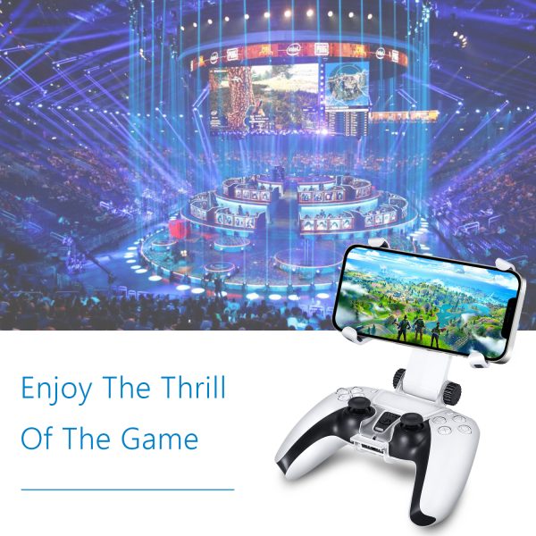 TNP PS5 Controller Phone Clip Holder Clamp Mount Adjustable Bracket for Sony PlayStation 5 PS5 Dual Sense Wireless Controller for iPhone 12 Pro, 12 Pro Max, 11, Xs, Xs Max, X, 8 Plus, 8, 7 - Image 7
